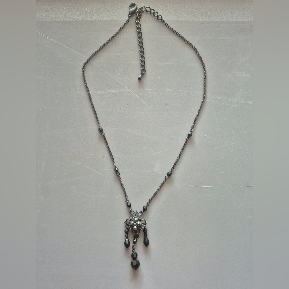 VINTAGE Late 90s Elegant Black Sparkly Beaded Necklace personal collection